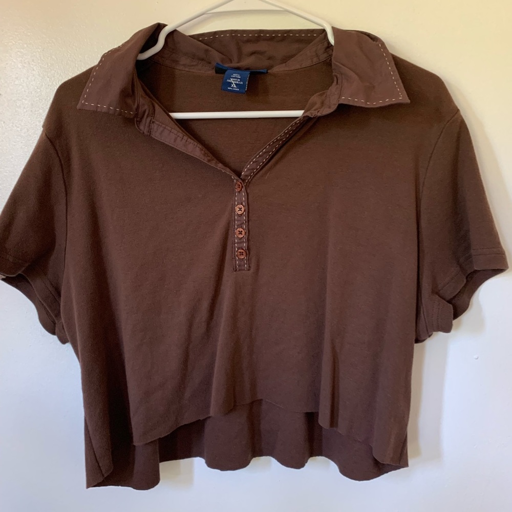 Cropped Collared Tee